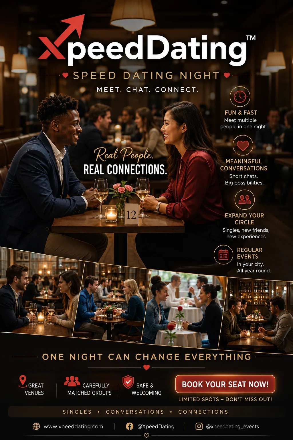 XpeedDating speed-dating night — real people, real connections